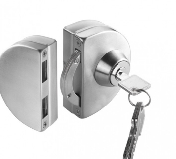 Türschloss für Glastüren bis 12 mm Glas.