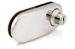 Glastürschloss zum Klemmen an Glastüren bis 8 mm Glas